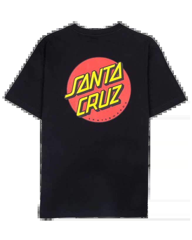 Santa Cruz Classic Dot Chest Logo Tshirt-Black | Santa Cruz | T Shirt