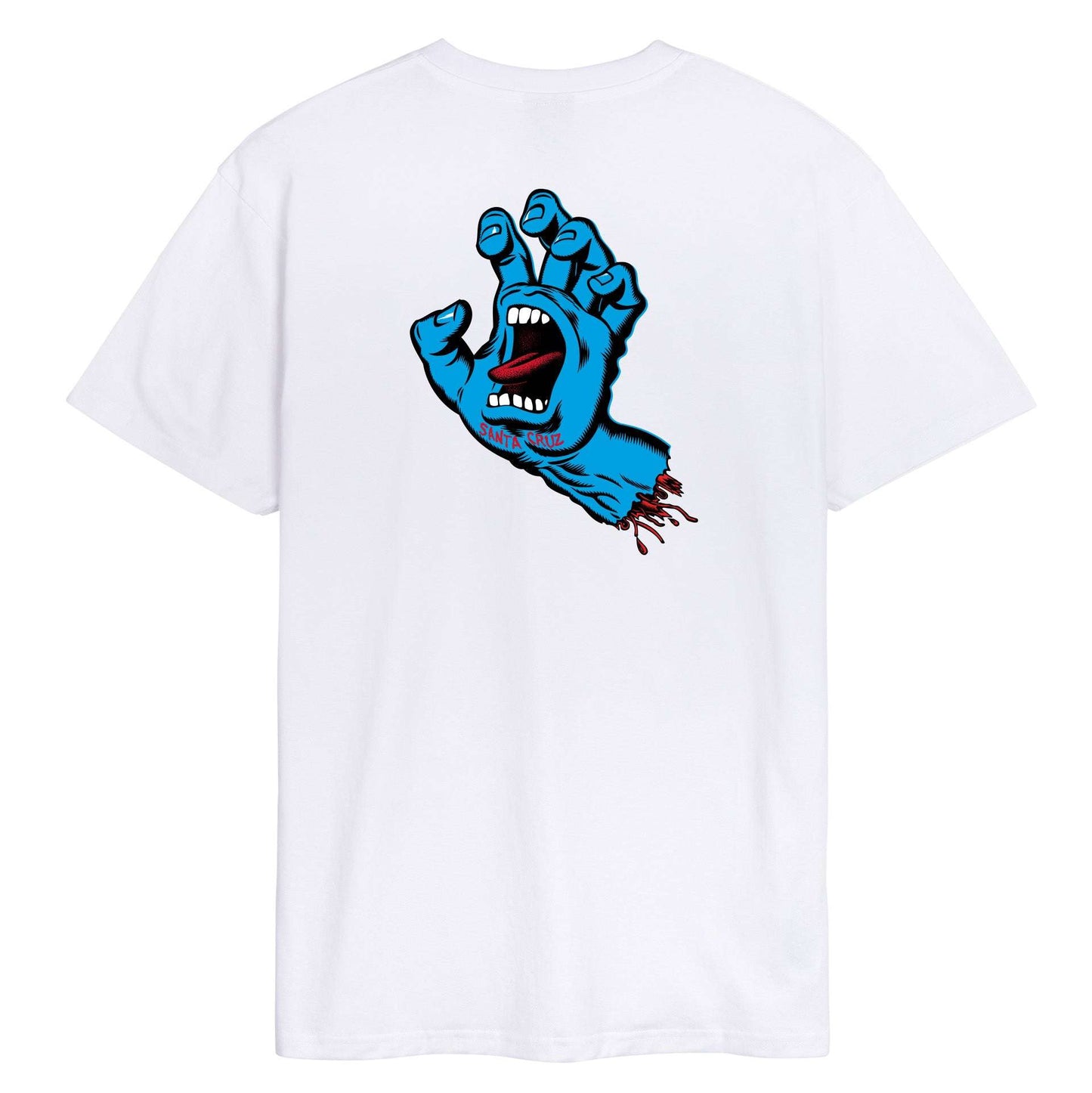 Santa Cruz Screaming Hand Chest Logo Tshirt-White | Santa Cruz | T Shirt