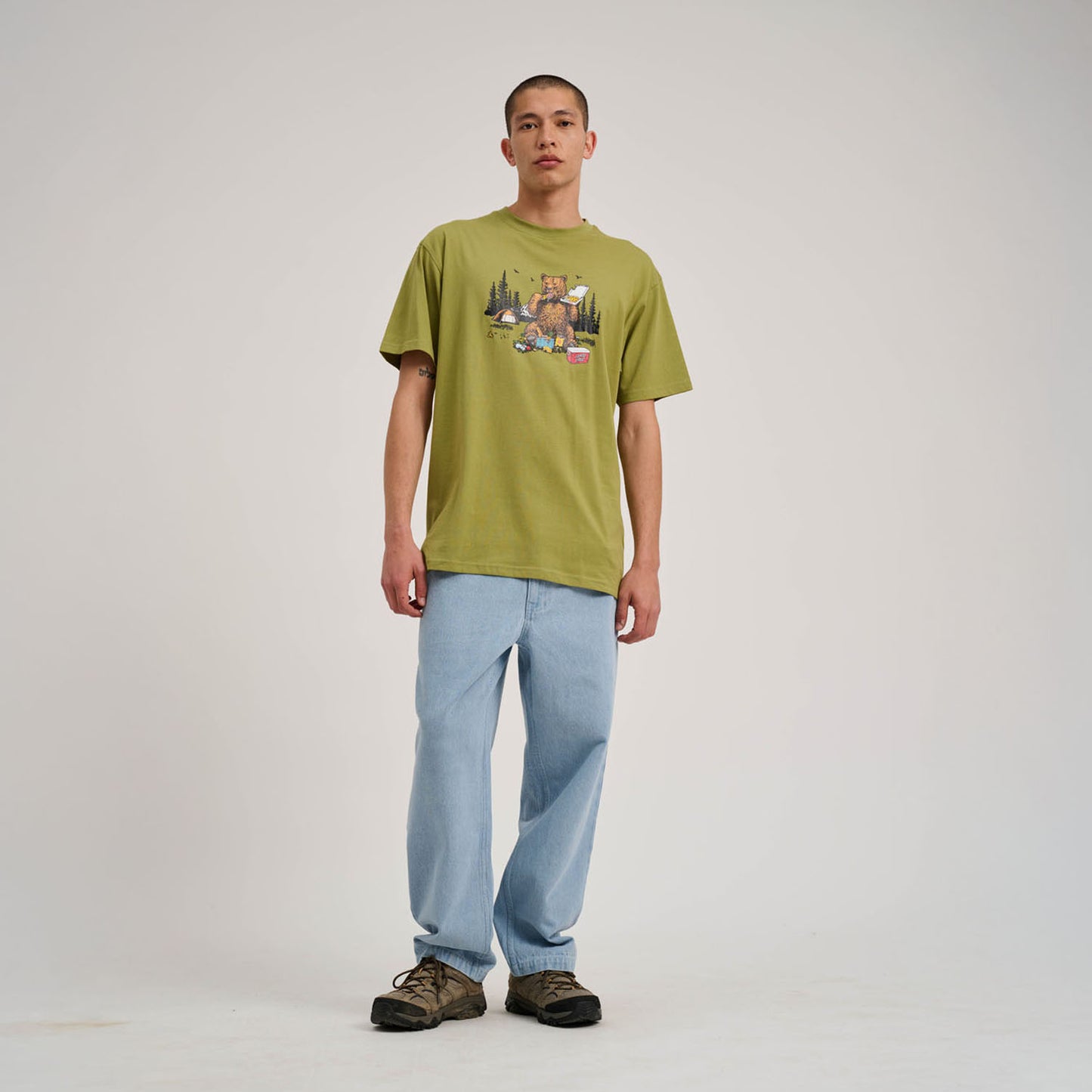 Santa Cruz Braun Pizza Bear logo Tshirt-Iguana | Santa Cruz | T Shirt