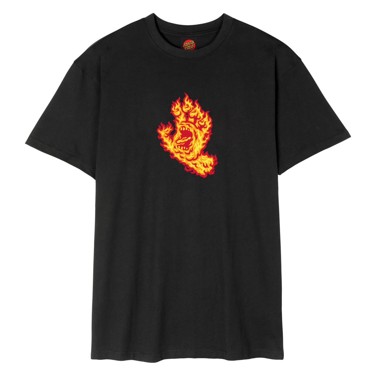 SANTA CRUZ MEN'S FLAMED HAND T SHIRT - BLACK | Santa Cruz |