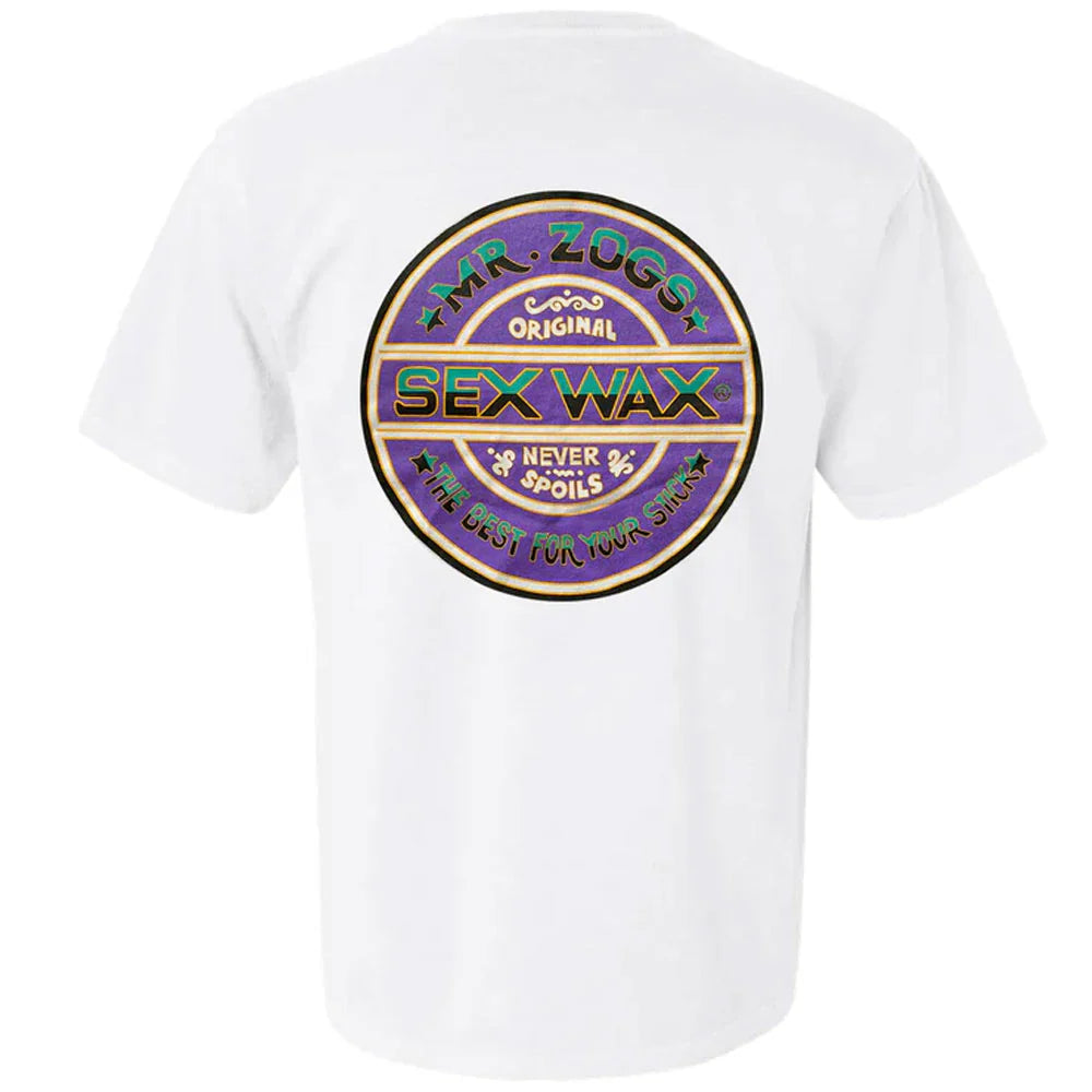 Mr Zogs Sex Wax T-shirt-Two Tone-White | Mr Zogs Sex Wax | - Northshore Newquay - Surf/Skate