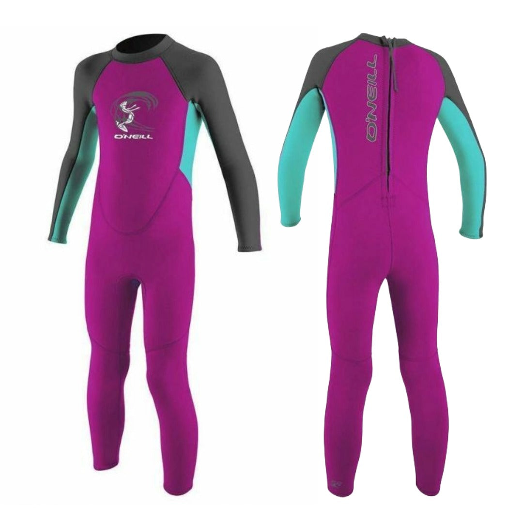 O’NEILL TODDLER REACTOR 2MM BACK ZIP FULL WETSUIT (Berry/Aqua) | O’neill | Summer Wetsuit - Northshore Newquay - Surf/Skate