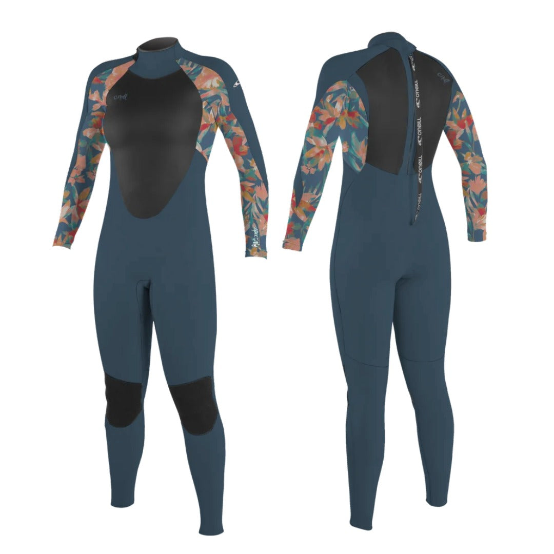 O’NEILL WOMENS EPIC 4/3MM BACK ZIP FULL WETSUIT | COPBLUE / PAINTROPICS | O’neill | Winter Wetsuit - Northshore Newquay - Surf/Skate