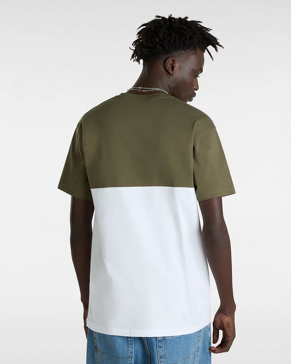 Vans Men's Colourblock T-shirt-White/Grape Leaf | Vans |