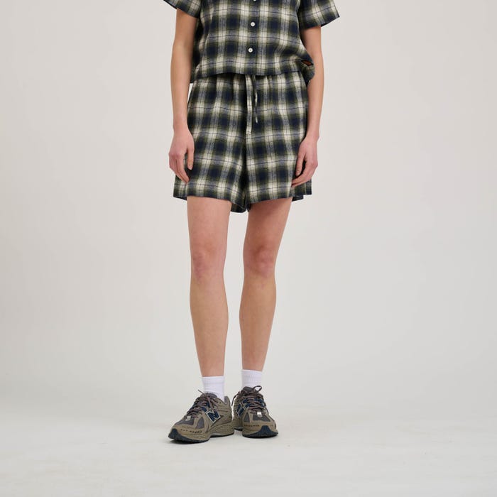 Santa Cruz Classic Check Shorts-Navy/Green Check | Santa Cruz |