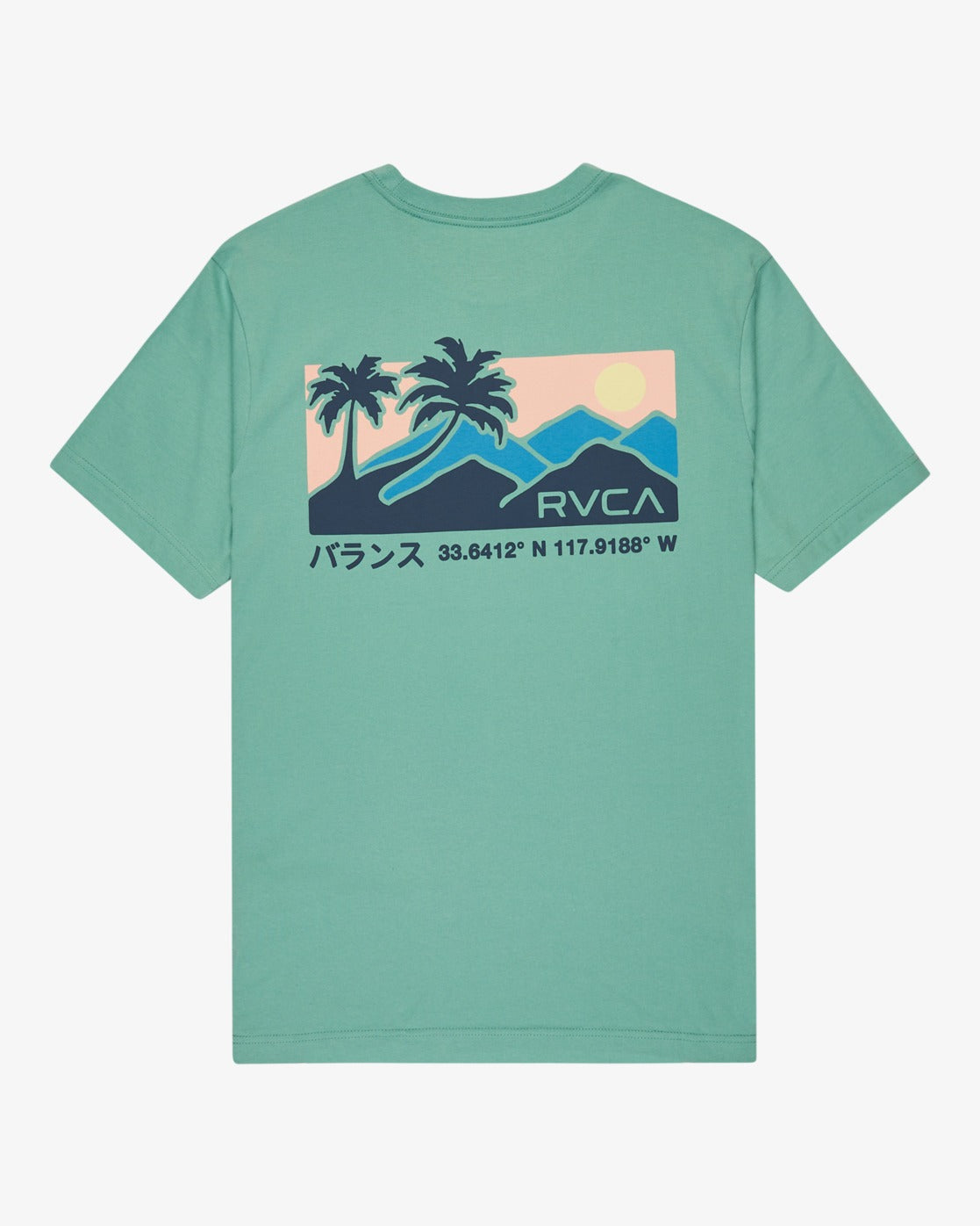 RVCA Palm Trail Tshirt-Bottle Green | RVCA |