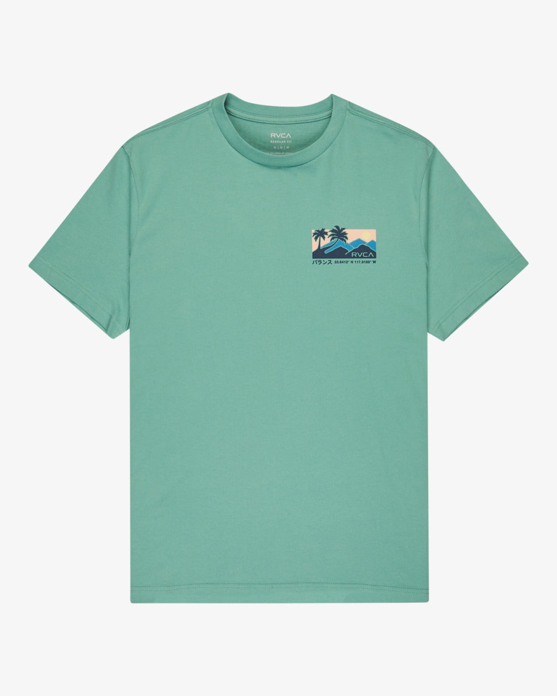 RVCA Palm Trail Tshirt-Bottle Green | RVCA |