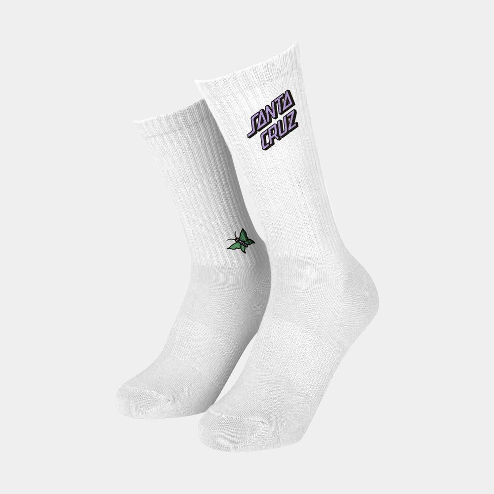 Santa Cruz Flutter Flash Socks-White/Sangria(2 Pack) | Santa Cruz | Sports socks