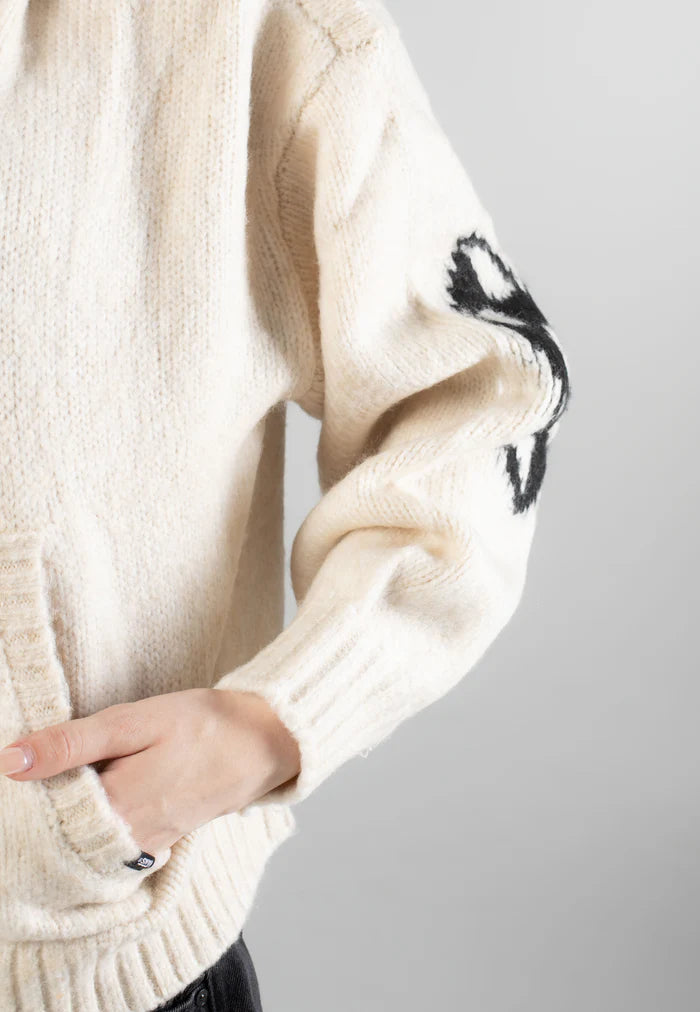 Vans Women's Kawaii Hooded Knit Sweater-Marshmallow | Vans | Hooded Sweatshirt