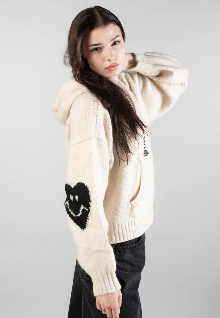 Vans Women's Kawaii Hooded Knit Sweater-Marshmallow | Vans | Hooded Sweatshirt