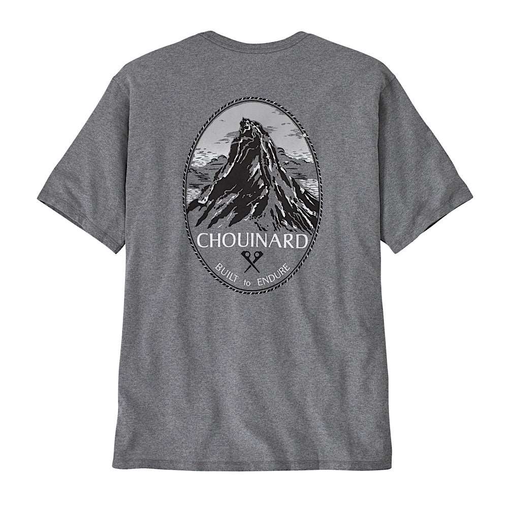 Patagonia Men's Chouinard Crest Pocket Responsibili-Tee®-Gravel Heather XL | Patagonia | - Northshore Newquay - Surf/Skate