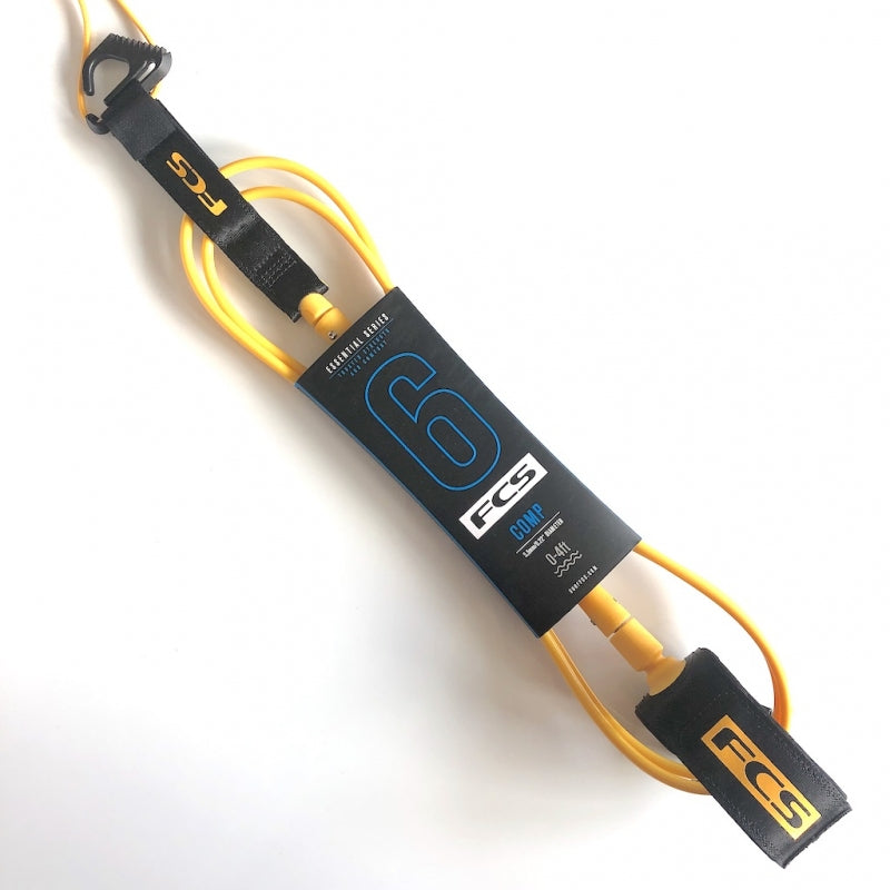 FCS essential All Round 6ft leash Mango | FCS | Surfboard Leash - Northshore Newquay - Surf/Skate Shop