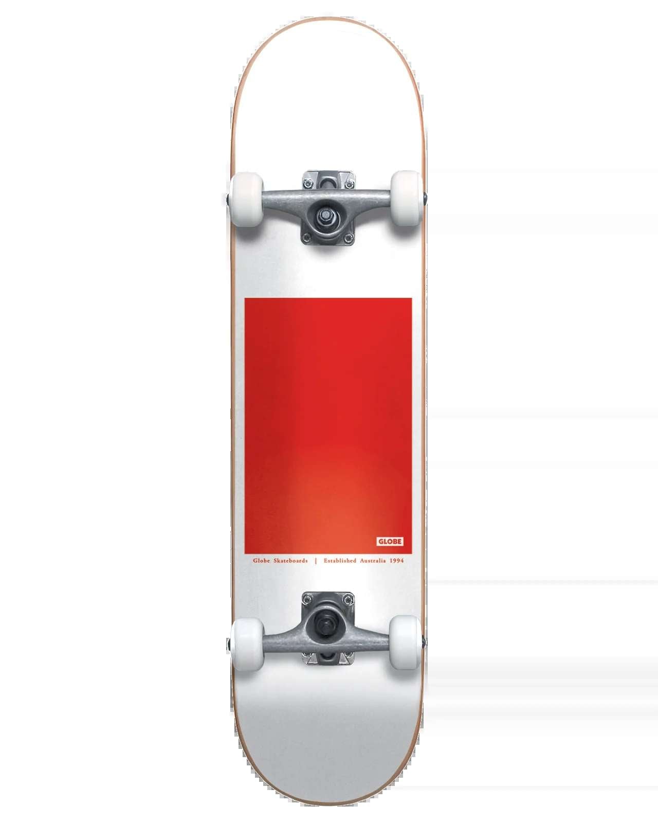 Globe G0 Block Serif - White/Red - 8.0" Complete Skateboard | Globe |