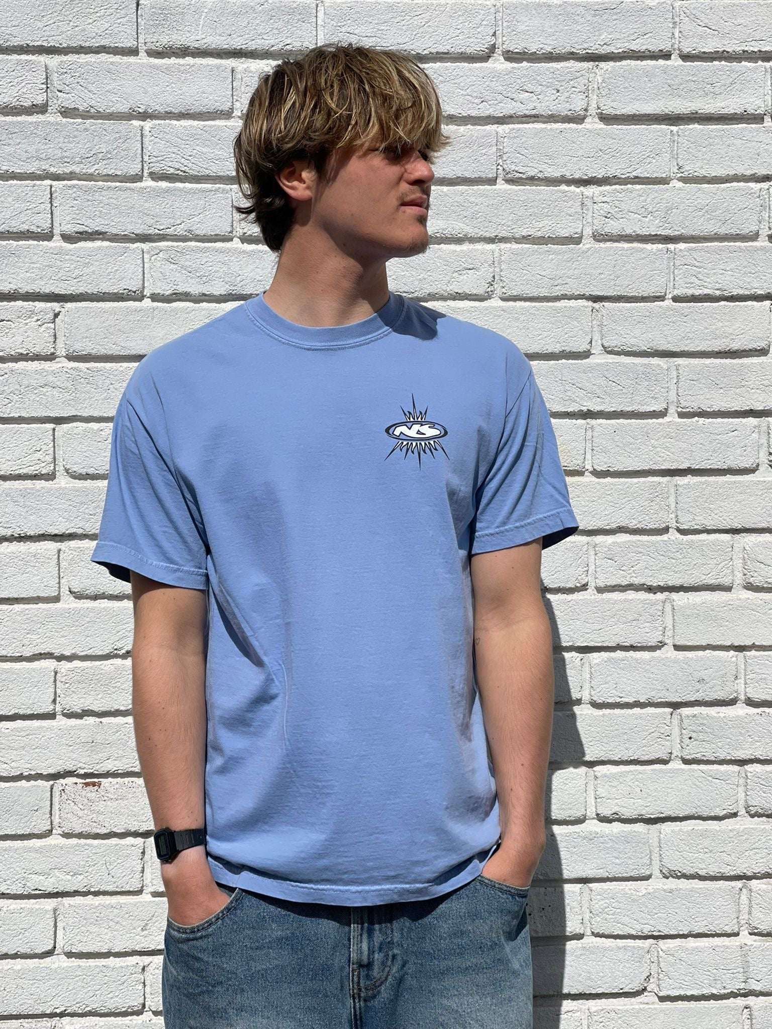 Northshore The 90s Vault T-Shirt- Washed Denim | Northshore Surf Shop | - Northshore Newquay - Surf/Skate Shop
