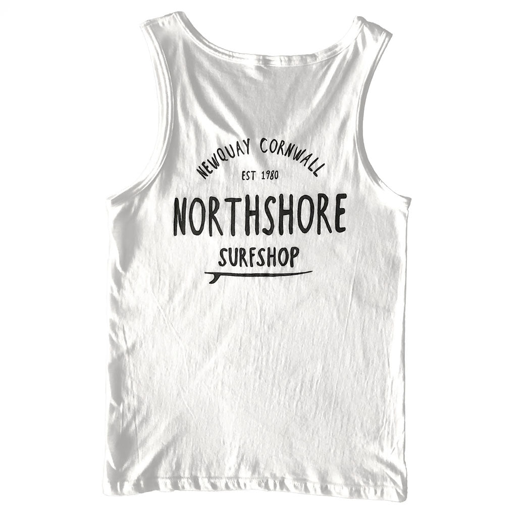 Classic Logo Vest | White | Northshore Surf Shop | Vest - Northshore Newquay - Surf/Skate Shop