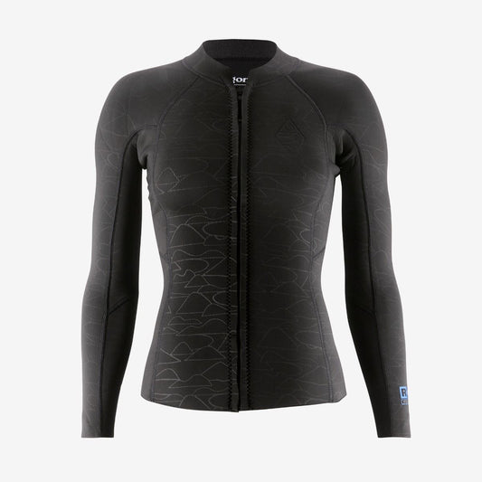 PATAGONIA R1 LITE YULEX WOMENS FRONT ZIP WETSUIT TOP - BLACK | Patagonia |