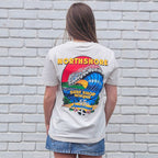 45th Anniversary T-shirt - Colour: Vintage White/Multi | Northshore Surf Shop | T Shirt - Northshore Newquay - Surf/Skate