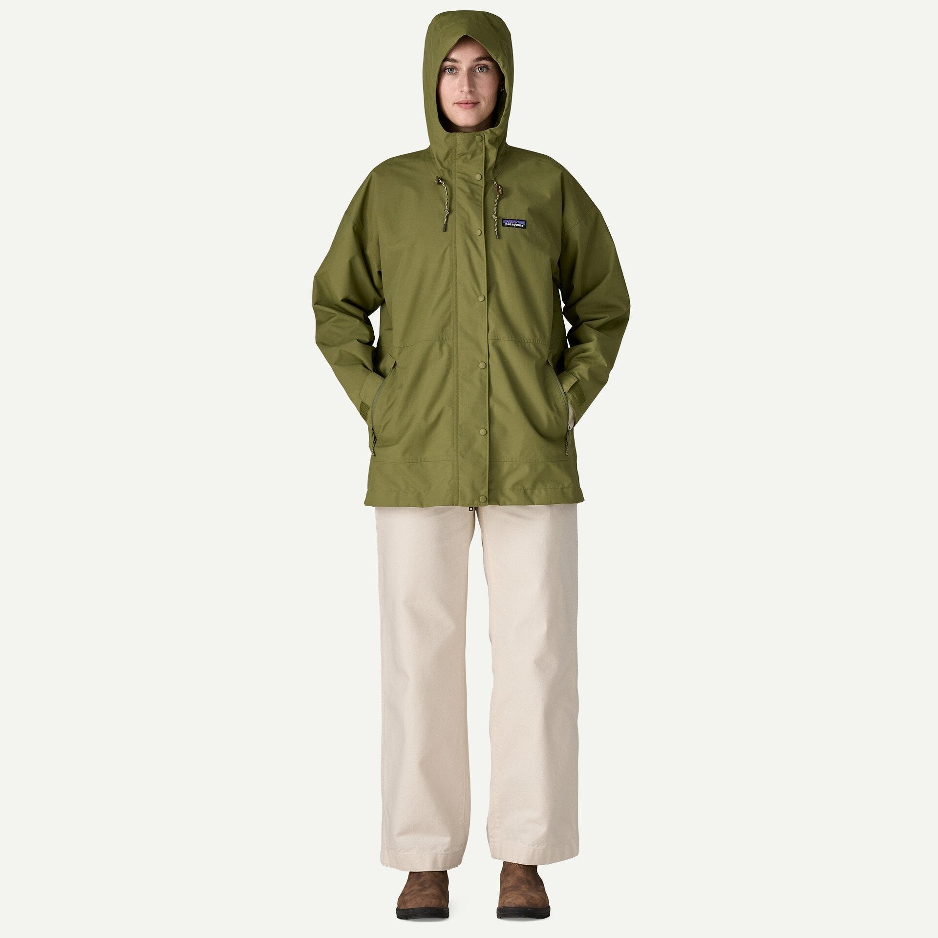 Patagonia Women's Outdoor Everyday Rain Jacket-Caper Green | Patagonia | - Northshore Newquay - Surf/Skate Shop