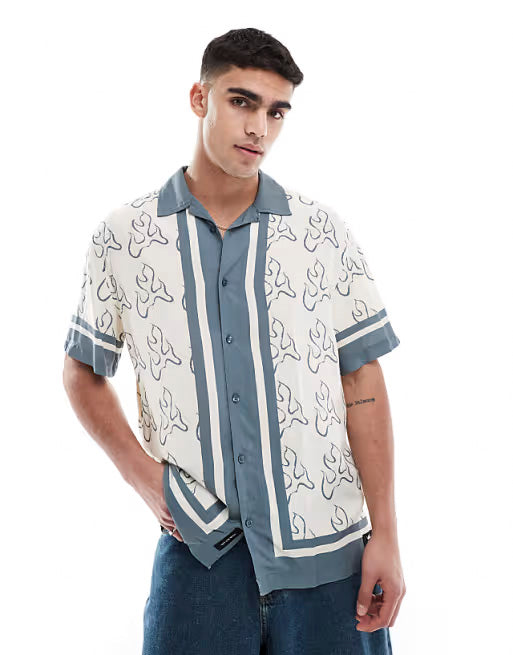 Vans Blazer Border Woven Shirt-Lemon Icing/Stormy Weather | Vans | Shirt