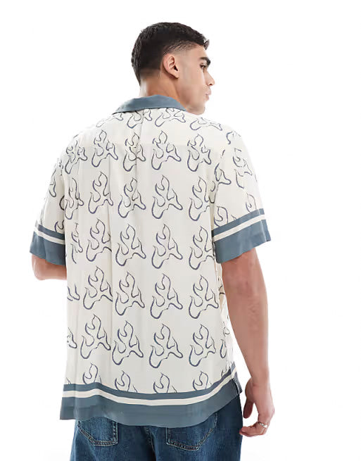 Vans Blazer Border Woven Shirt-Lemon Icing/Stormy Weather | Vans | Shirt