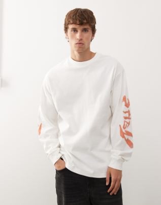 Vans Raw Instinct Long Sleeve T-shirt-Marshmallow | Vans | T Shirt