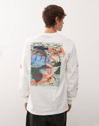 Vans Raw Instinct Long Sleeve T-shirt-Marshmallow | Vans |