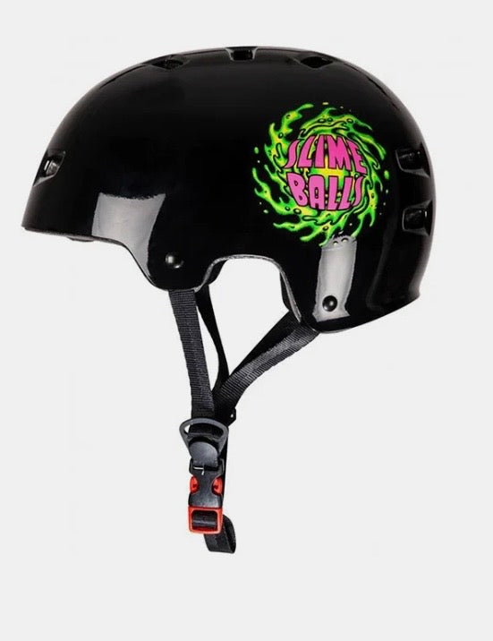 BULLET X SLIME BALLS HELMET - SLIME LOGO - BLACK | Santa Cruz | helmet - Northshore Newquay - Surf/Skate Shop