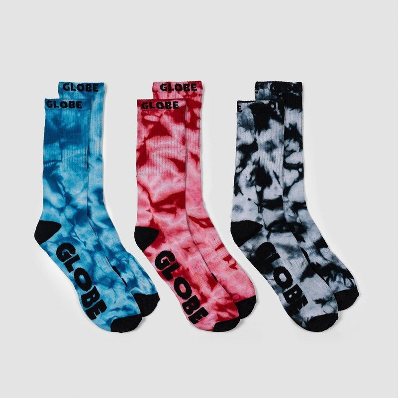 Globe All Tied Up Sock-3 Pack Assorted | Globe | socks - Northshore Newquay - Surf/Skate