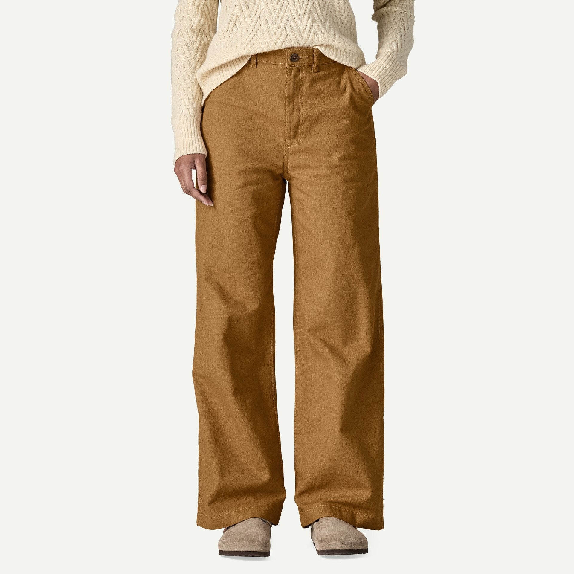 Patagonia Women's Point Reyes Canvas Wide-Leg Pants-Nest Brown | Patagonia |