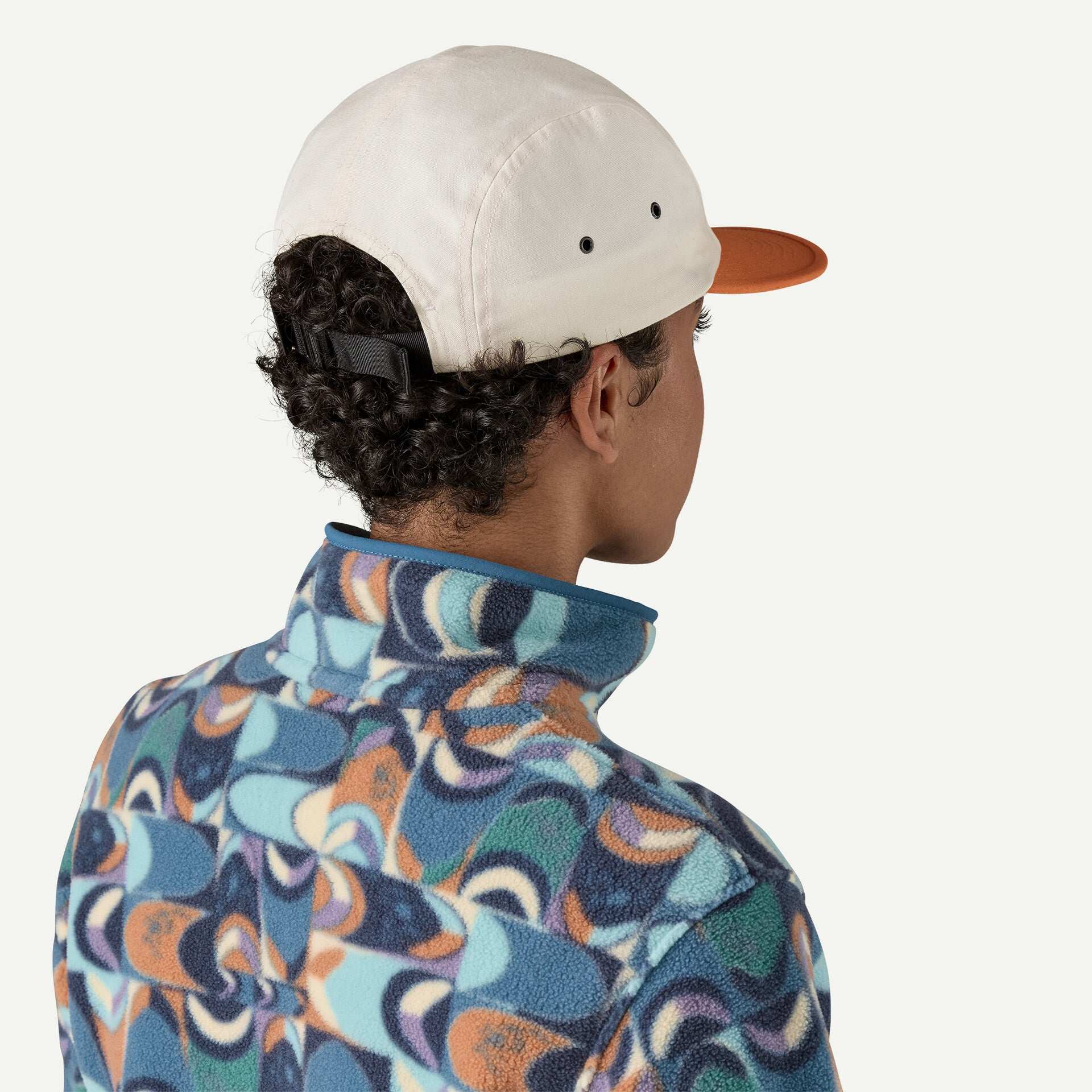 Patagonia P-6 Label Maclure Hat-Birch white W/Rock Melon | Patagonia |