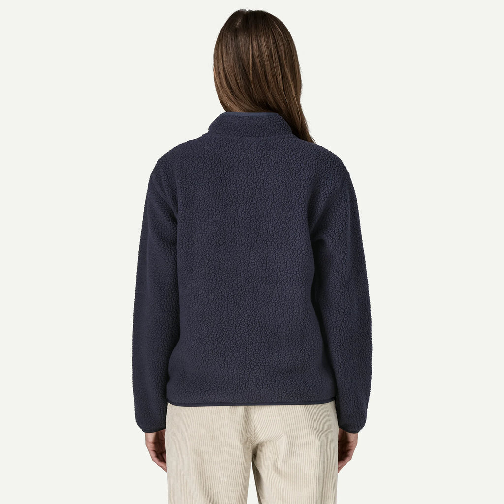 Patagonia Women's Retro Pile Fleece Marsupial Pullover-Sunken Blue