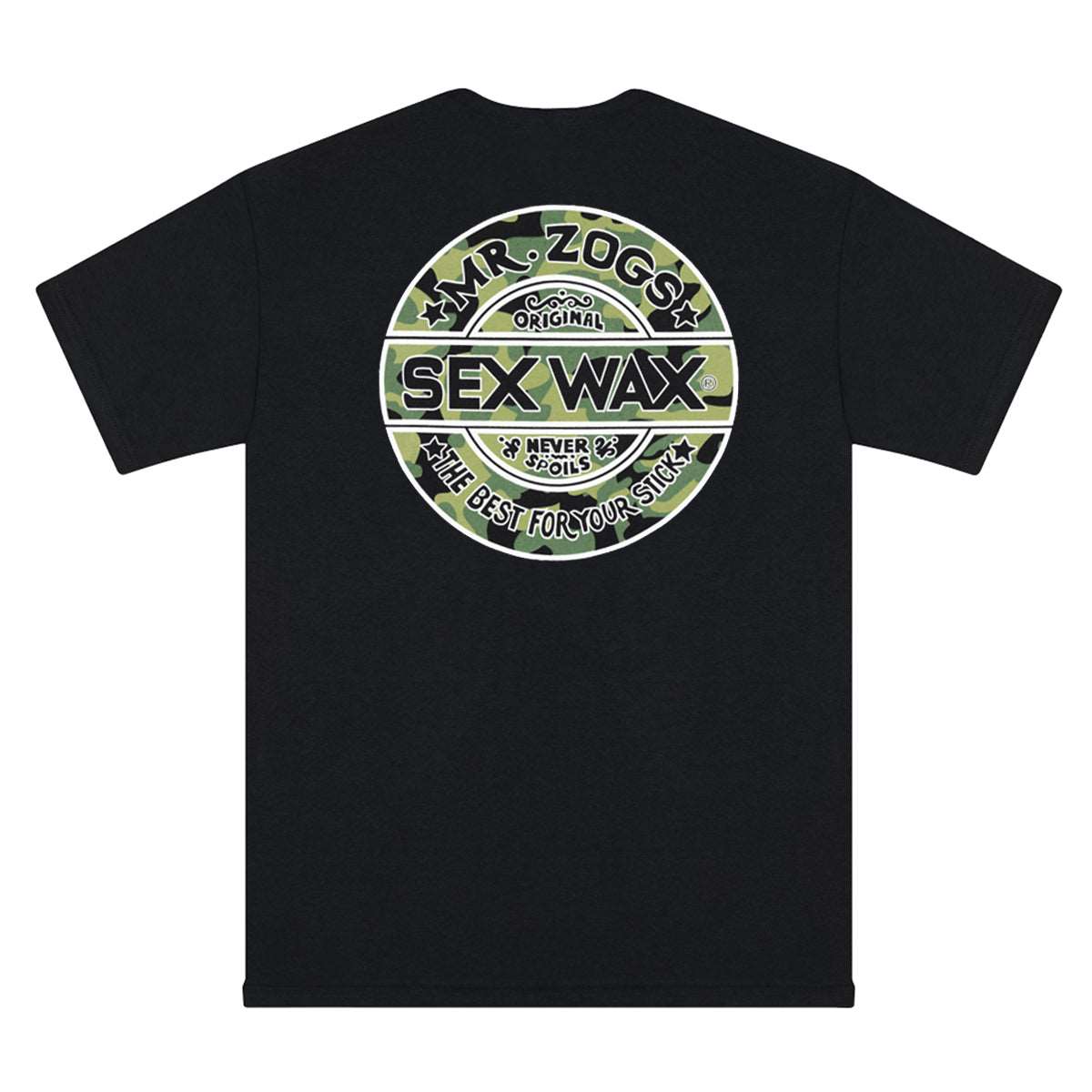 Mr Zogs Sex Wax T-shirt Camo-Black | Mr Zogs Sex Wax | T Shirt - Northshore Newquay - Surf/Skate Shop