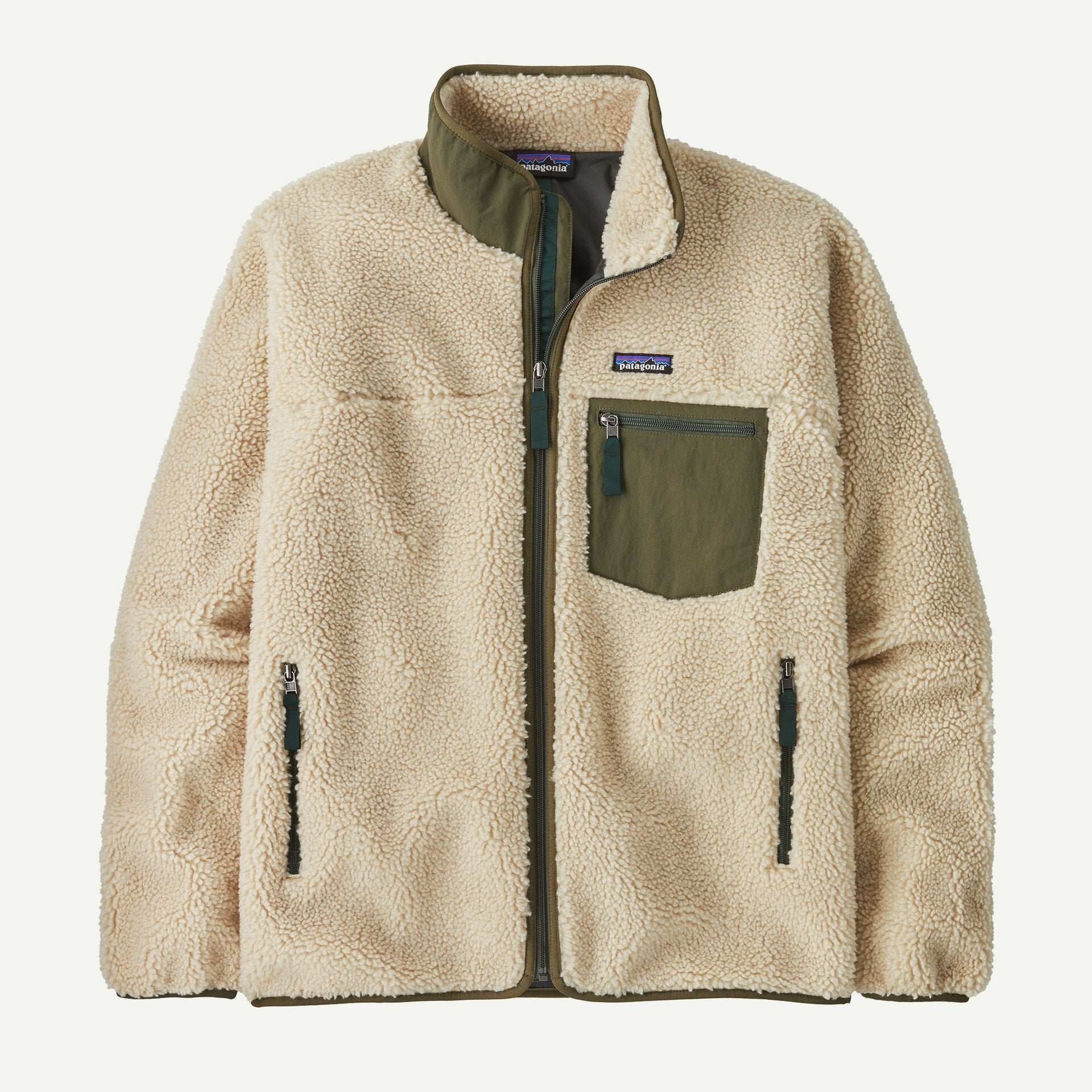 Patagonia Men's Classic Retro-X® Fleece Jacket=Dark Natural w/Basin Green | Patagonia | - Northshore Newquay - Surf/Skate