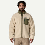 Patagonia Men's Classic Retro-X® Fleece Jacket=Dark Natural w/Basin Green | Patagonia |