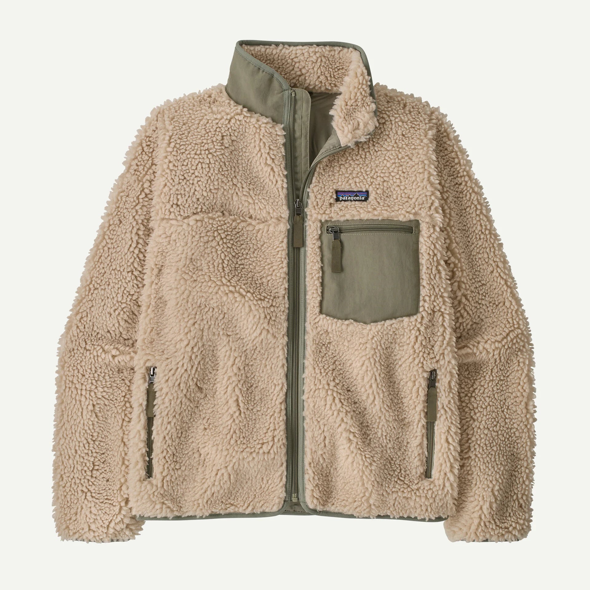 Patagonia Women's Classic Retro-X® Fleece Jacket-Dark Natural w/River Rock Green