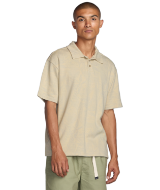 RVCA Leaf Lines Polo Shirt-Ceramic | RVCA | - Northshore Newquay - Surf/Skate Shop