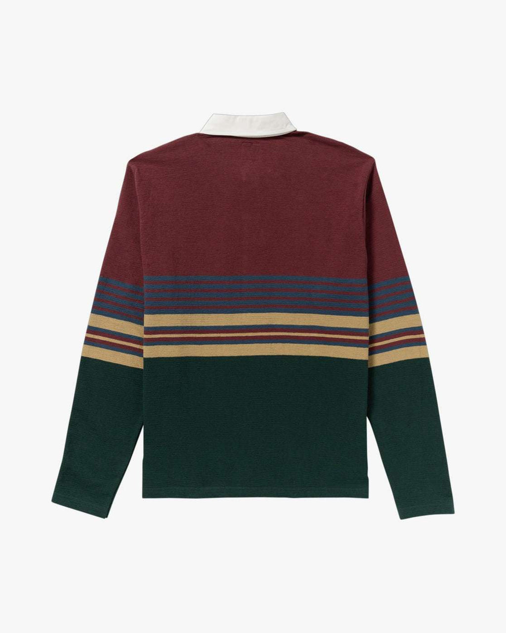 RVCA Harbor Long Sleeve Polo Shirt-Red Earth | RVCA | Sweater - Northshore Newquay - Surf/Skate