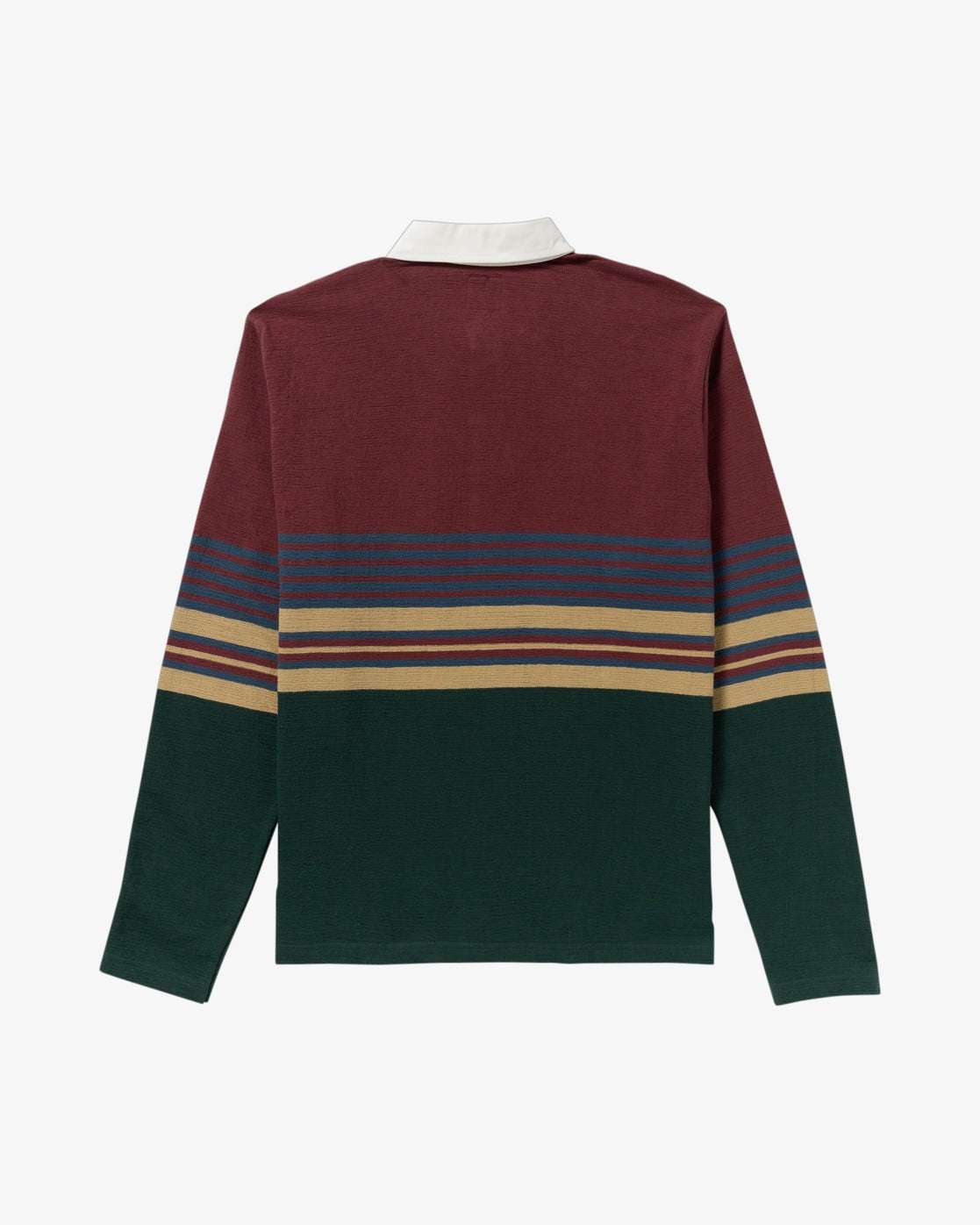 RVCA Harbor Long Sleeve Polo Shirt-Red Earth | RVCA | Sweater - Northshore Newquay - Surf/Skate Shop