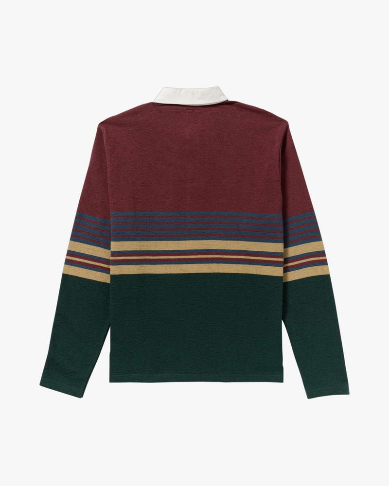 RVCA Harbor Long Sleeve Polo Shirt-Red Earth | RVCA | Sweater - Northshore Newquay - Surf/Skate Shop