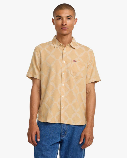 RVCA LA Ornament Short Sleeves Shirt-Ochre | RVCA | Shirt