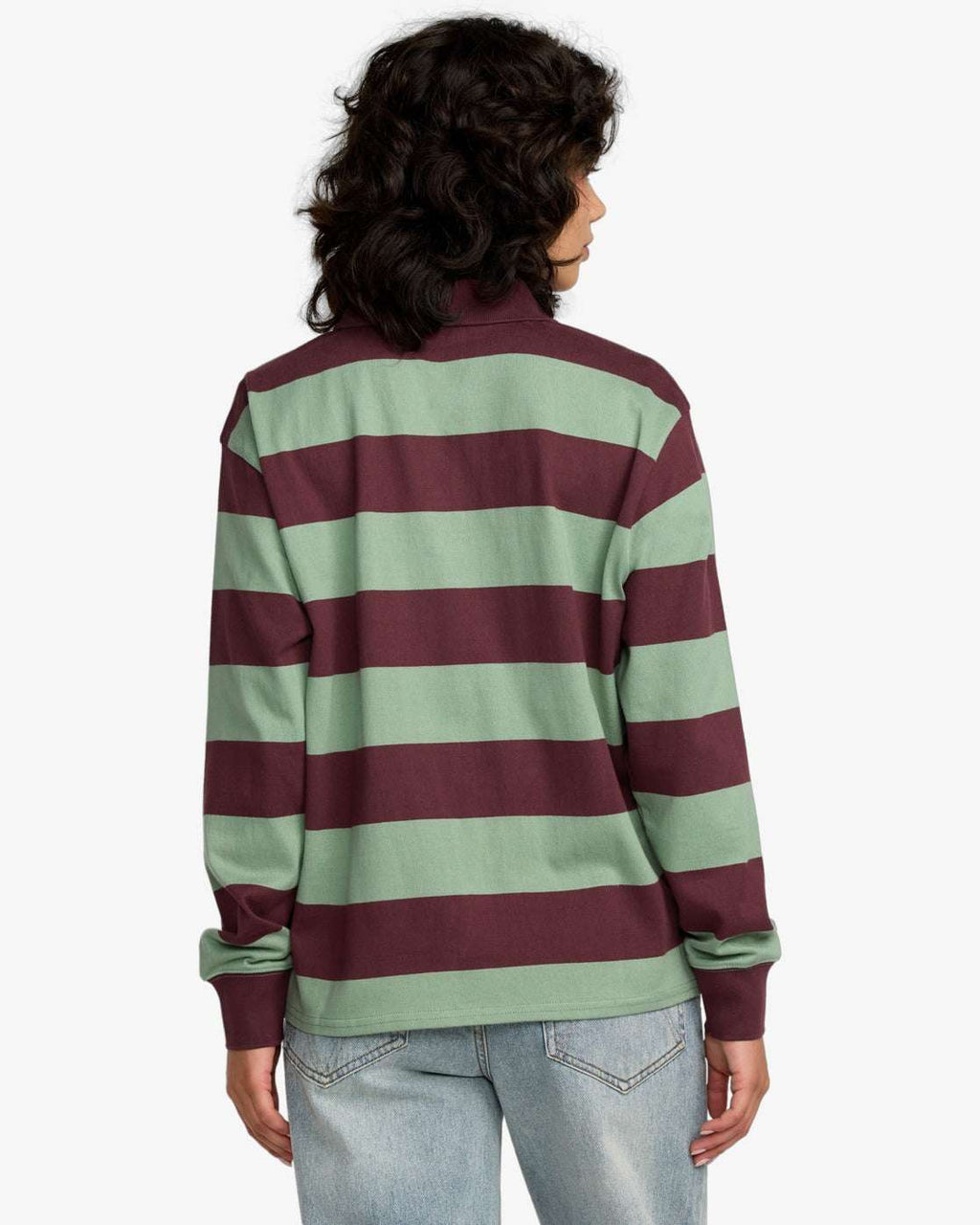 RVCA Long Sleeve Rugby Shirt-Sea Green | RVCA | Shirt - Northshore Newquay - Surf/Skate