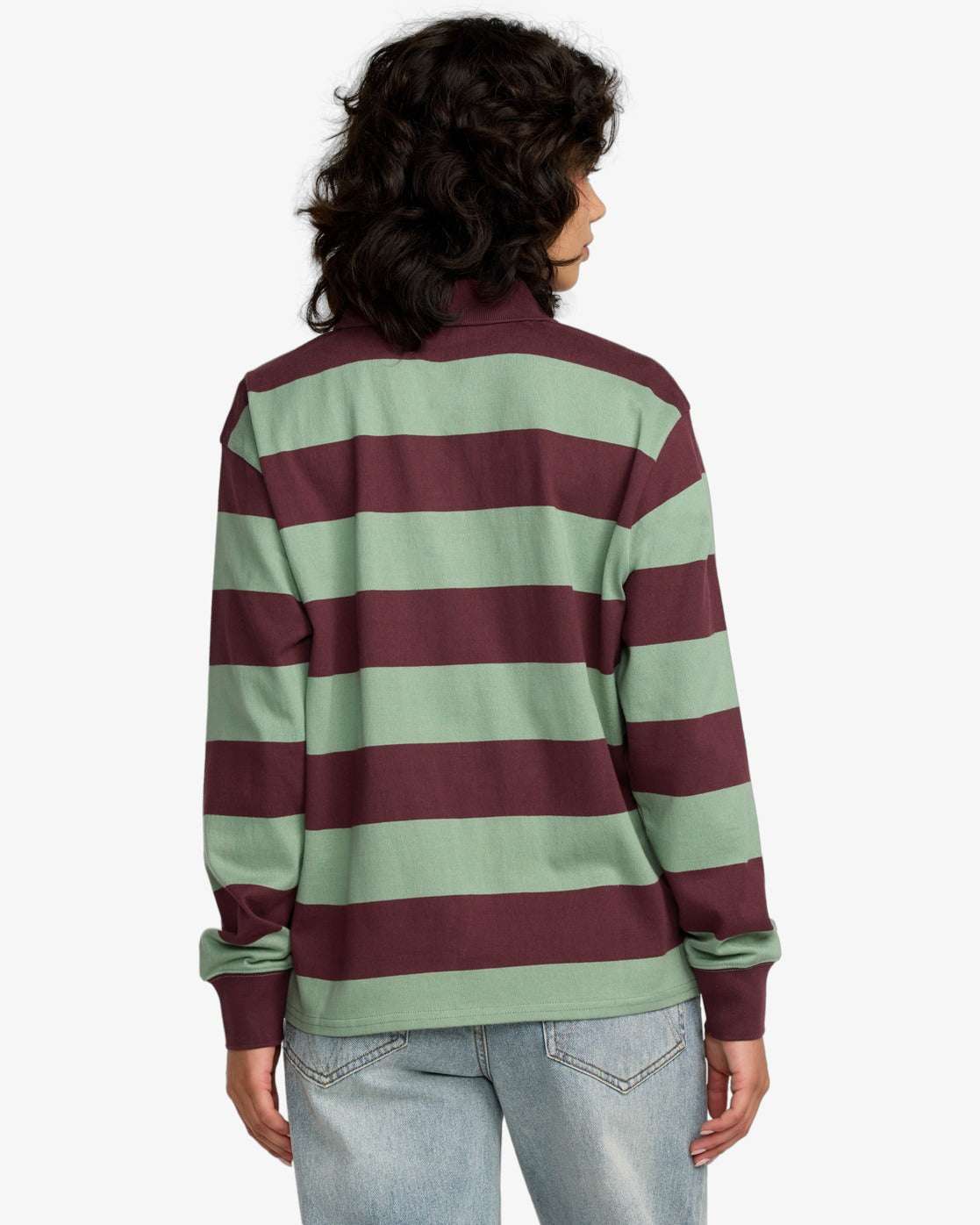 RVCA Long Sleeve Rugby Shirt-Sea Green | RVCA | Shirt - Northshore Newquay - Surf/Skate