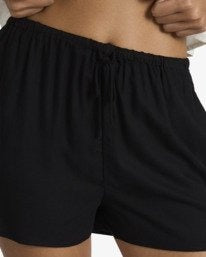 RVCA Women's Raya Elasticated Shorts-Black | RVCA | - Northshore Newquay - Surf/Skate Shop