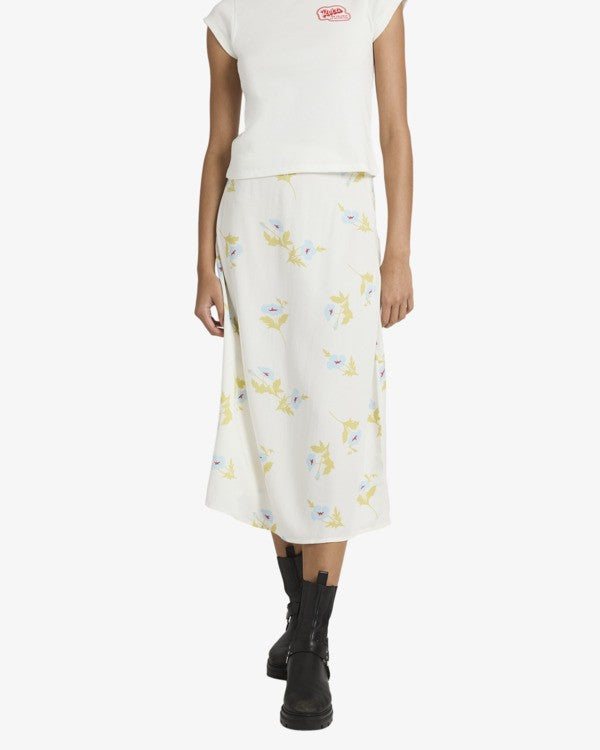RVCA Annika Midi Skirt-White | RVCA | - Northshore Newquay - Surf/Skate Shop