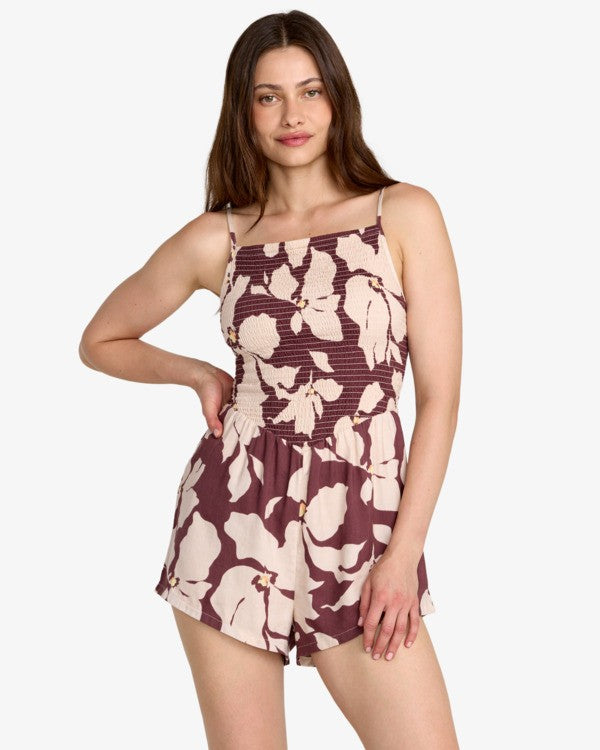 RVCA Women's Sienna Romper-Terra brown | RVCA | - Northshore Newquay - Surf/Skate Shop