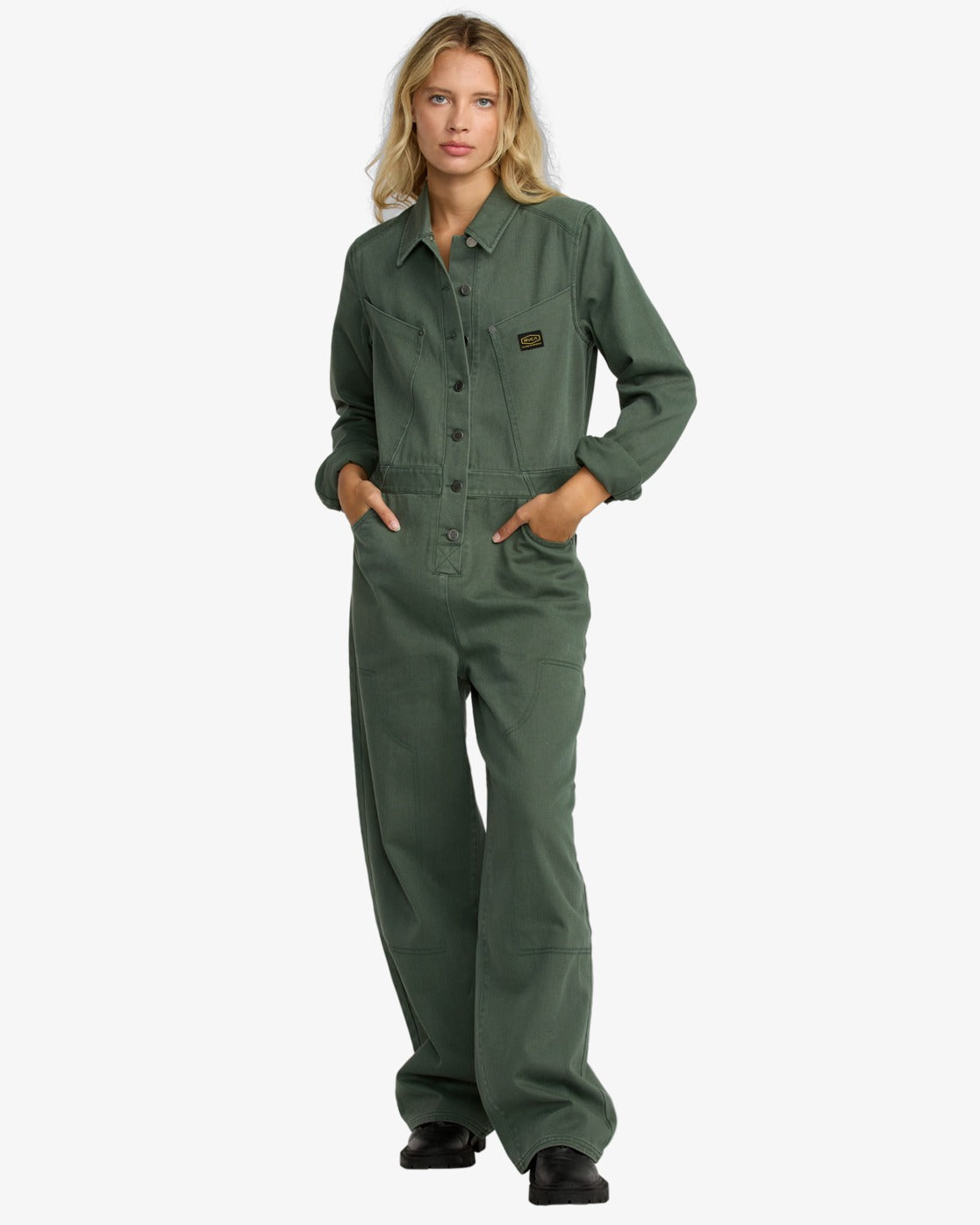 RVCA Dayshift Boiler Suit-Fir Green L | RVCA | - Northshore Newquay - Surf/Skate Shop
