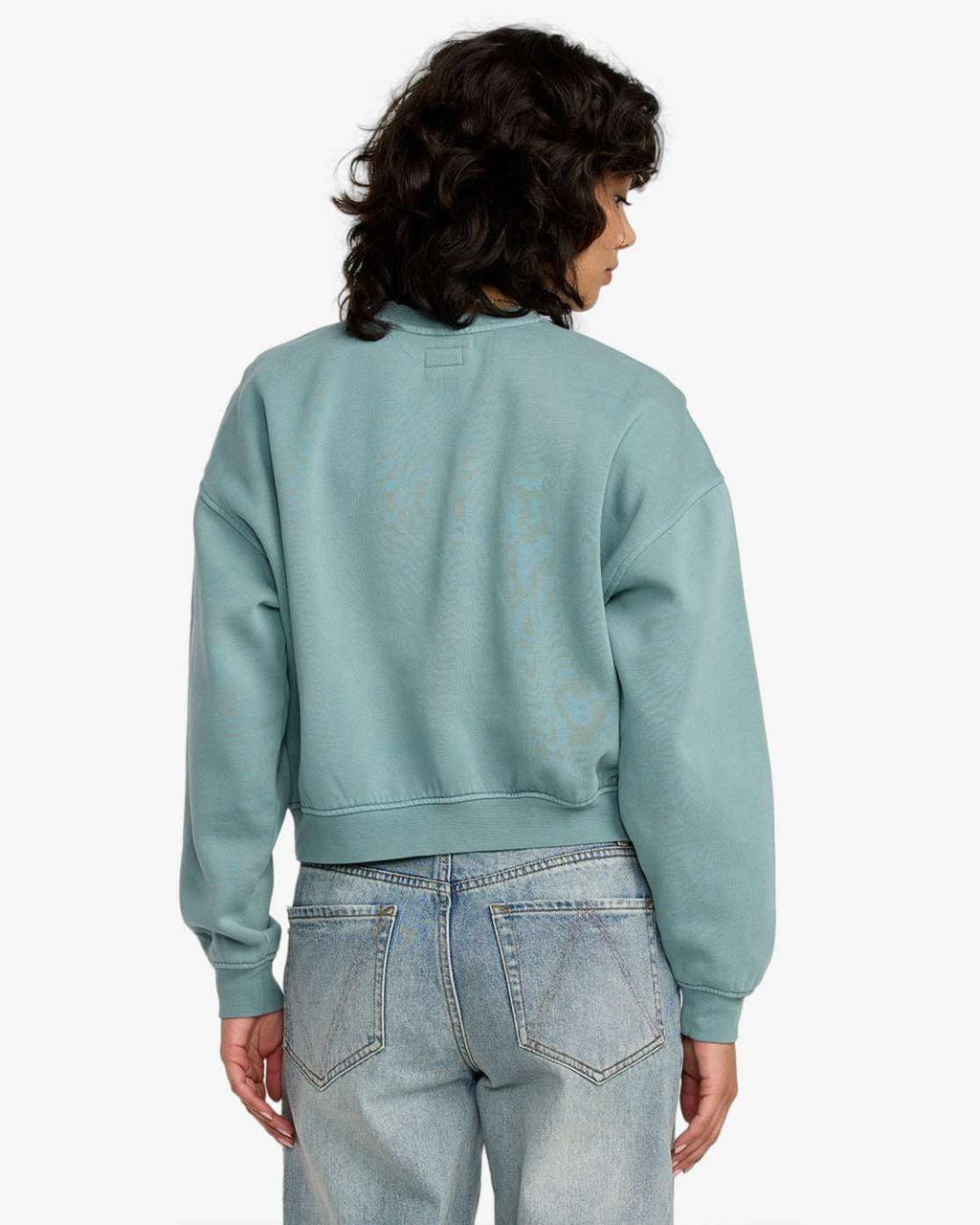 RVCA Forever Fleece Sweatshirt-Blue Haze | RVCA | Sweatshirt - Northshore Newquay - Surf/Skate