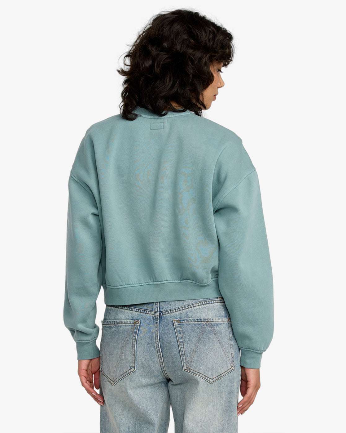 RVCA Forever Fleece Sweatshirt-Blue Haze | RVCA | Sweatshirt - Northshore Newquay - Surf/Skate