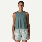 Patagonia Women's Capilene® Cool Trail Cropped Tank Top-Blue Sage | Patagonia | - Northshore Newquay - Surf/Skate Shop