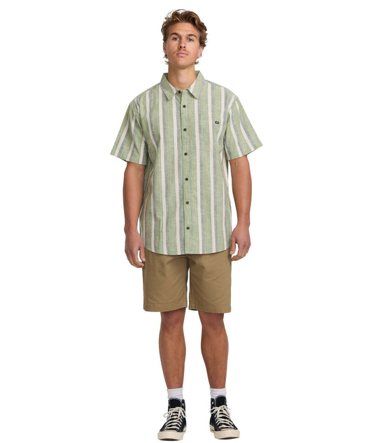 Billabong All Day Stripe Shirt -Moss XXL | Billabong | Shirt